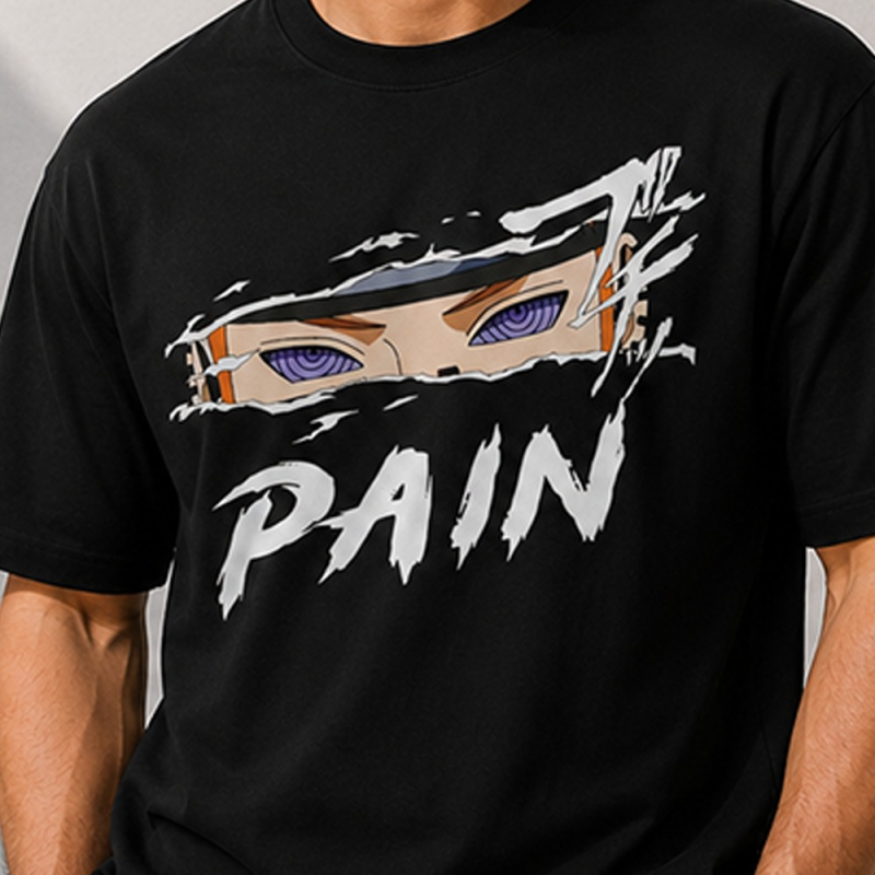 Naruto Pain Graphic Drop Shoulder T-Shirt for Men