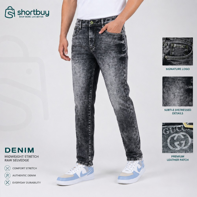 Premium Slim Fit Distressed Denim Jeans for Men | gucci