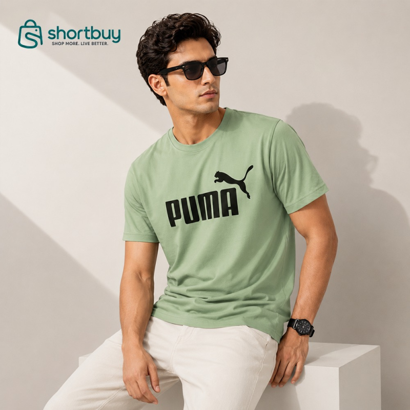 Puma Classic Logo Premium Cotton T-Shirt for Men
